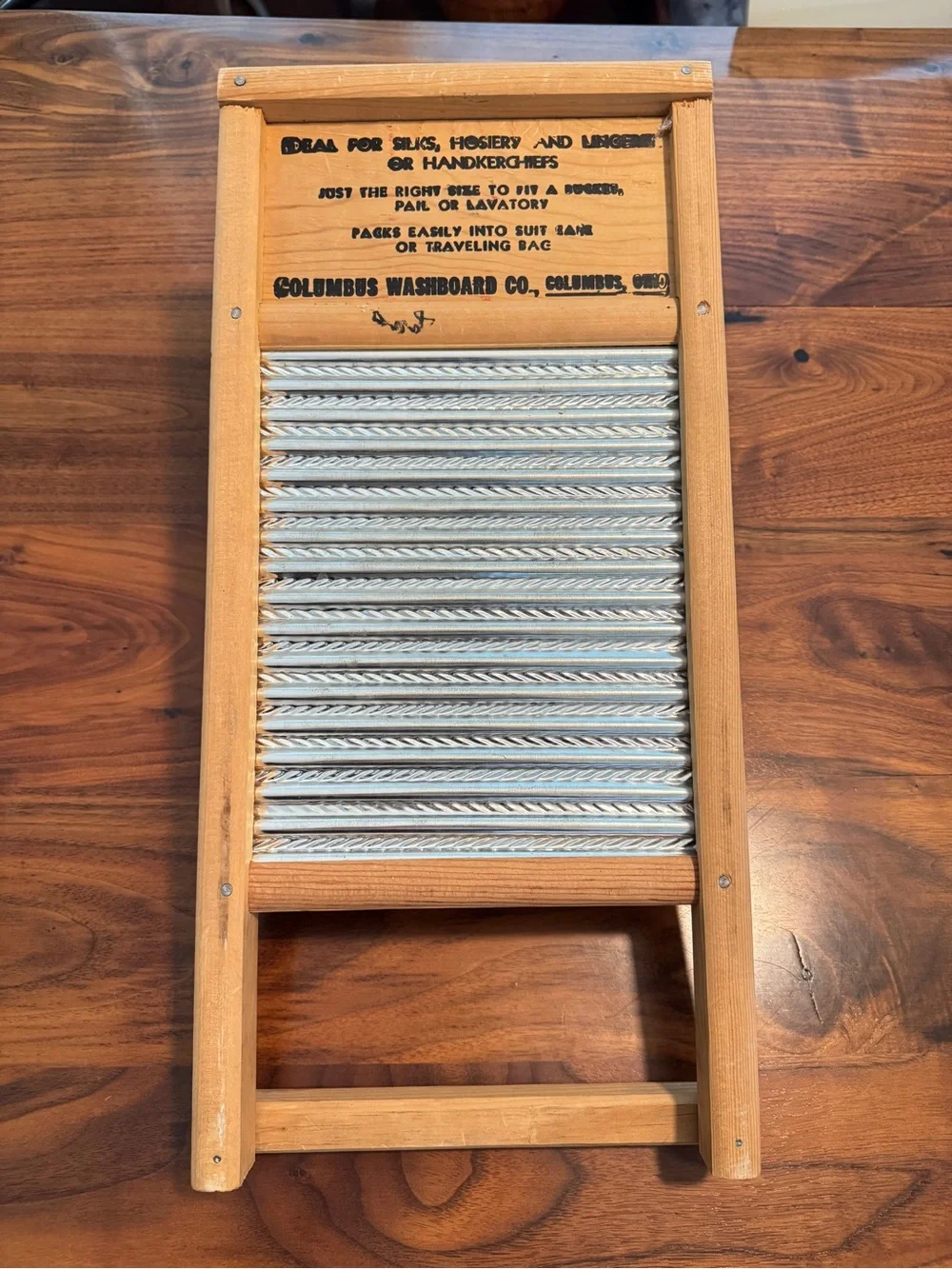DUBL HANDI WOODEN TIN WASHBOARD COLUMBUS OHIO 18